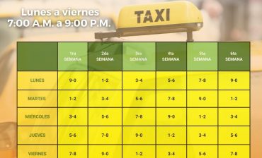 Vuelve el pico y placa para taxis en Bucaramanga