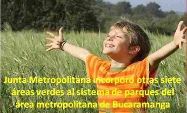 Junta Metropolitana incorporó otras siete áreas verdes al sistema de parques del Área Metropolitana de Bucaramanga