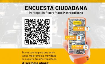 El Área Metropolitana de Bucaramanga realizará una encuesta de percepción ciudadana sobre el piloto del Pico y Placa Metropolitano