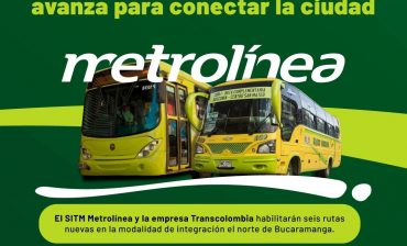 Metrolínea y Transcolombia habilitarán seis nuevas rutas en la modalidad de integración para el norte de Bucaramanga